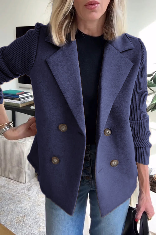 Jennifer | Elegant Knit-Sleeve Jacket