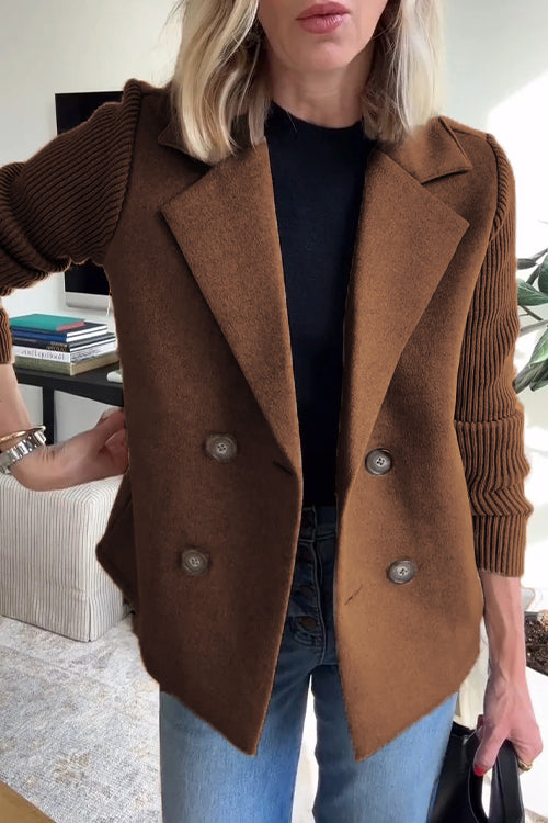 Jennifer | Elegant Knit-Sleeve Jacket