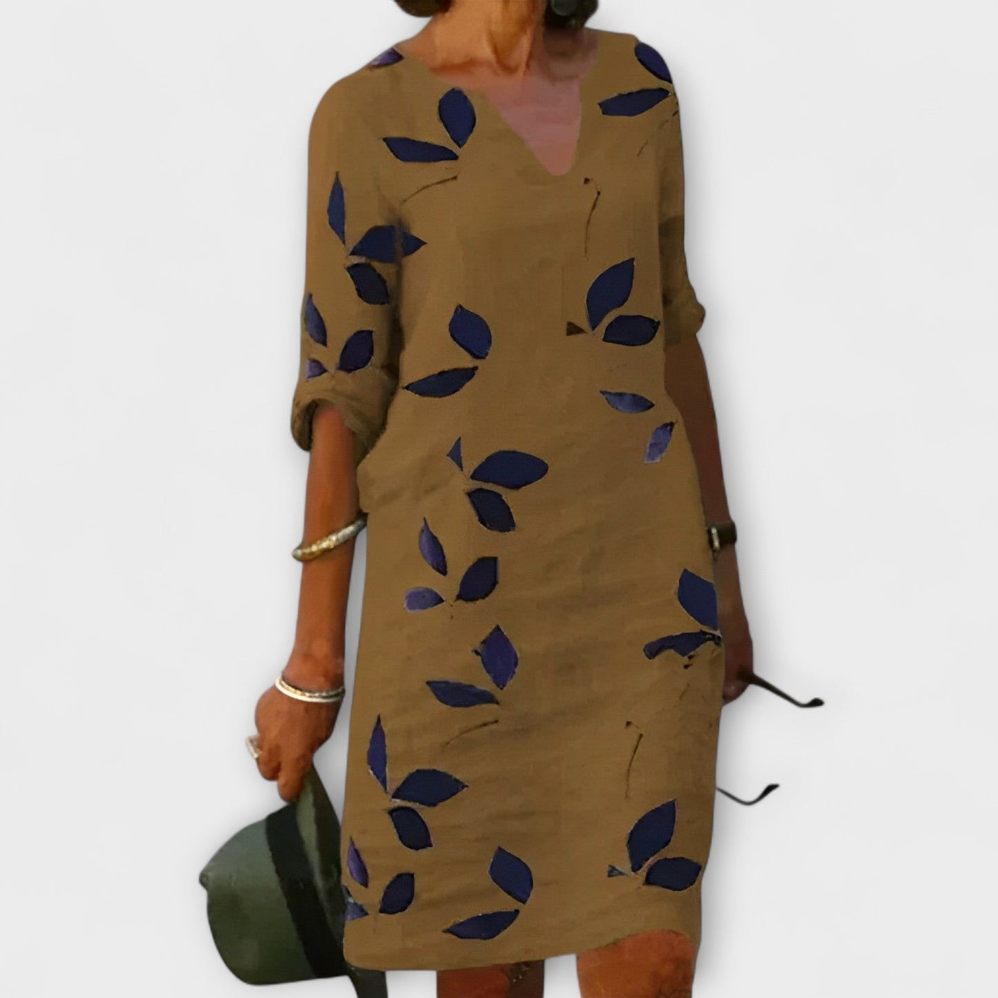 Sofia | Leaf Print Dress