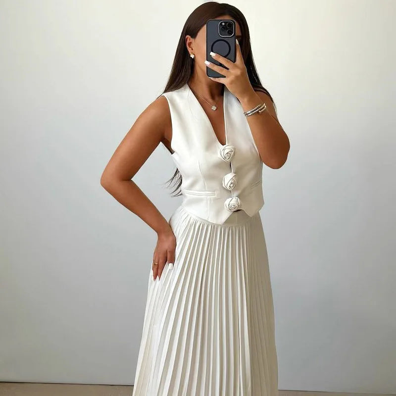 Beyza | Elegant Sleeveless Two Piece Set