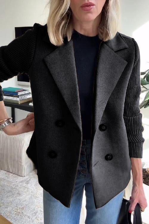 Jennifer | Elegant Knit-Sleeve Jacket