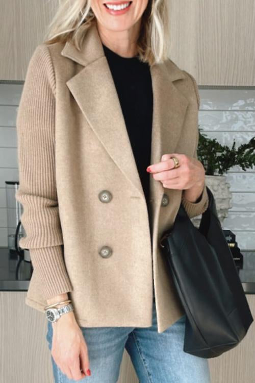 Jennifer | Elegant Knit-Sleeve Jacket