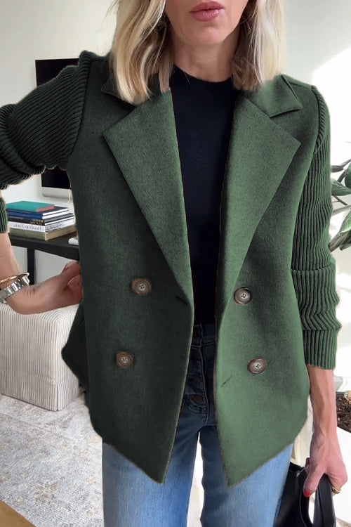 Jennifer | Elegant Knit-Sleeve Jacket