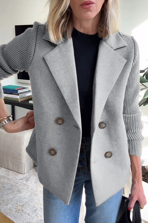 Jennifer | Elegant Knit-Sleeve Jacket