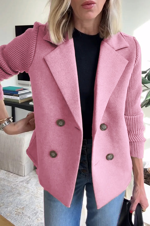 Jennifer | Elegant Knit-Sleeve Jacket