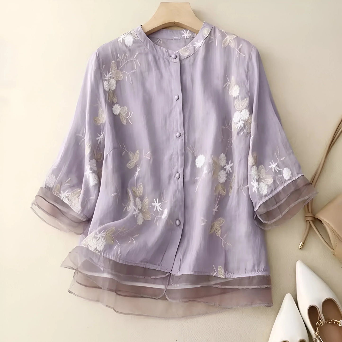 Embroidered Cotton Top