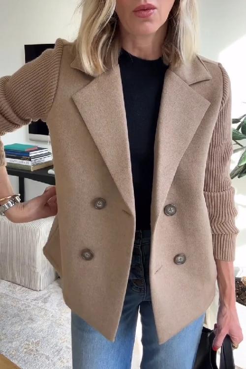 Jennifer | Elegant Knit-Sleeve Jacket